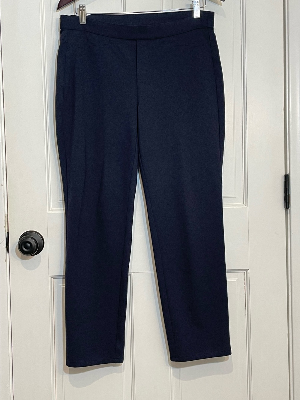 J. Jill Ponte Slim Leg Pants Women's Small Petite Navy Blue Pull On Stretch